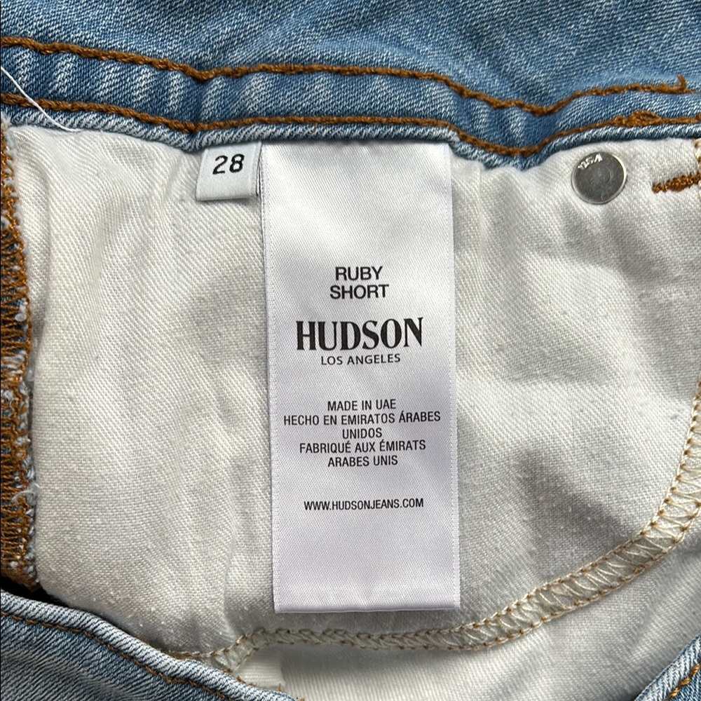 Hudson Jeans Women's Light Blue Denim Shorts - Picture 3 of 3